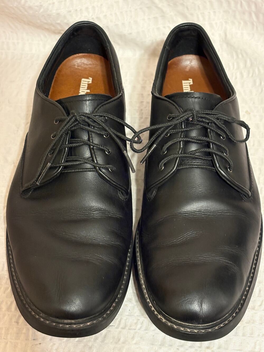 Timberland 5549R Waterproof Black Leather Oxfords Lug Sole Men’s Size 10